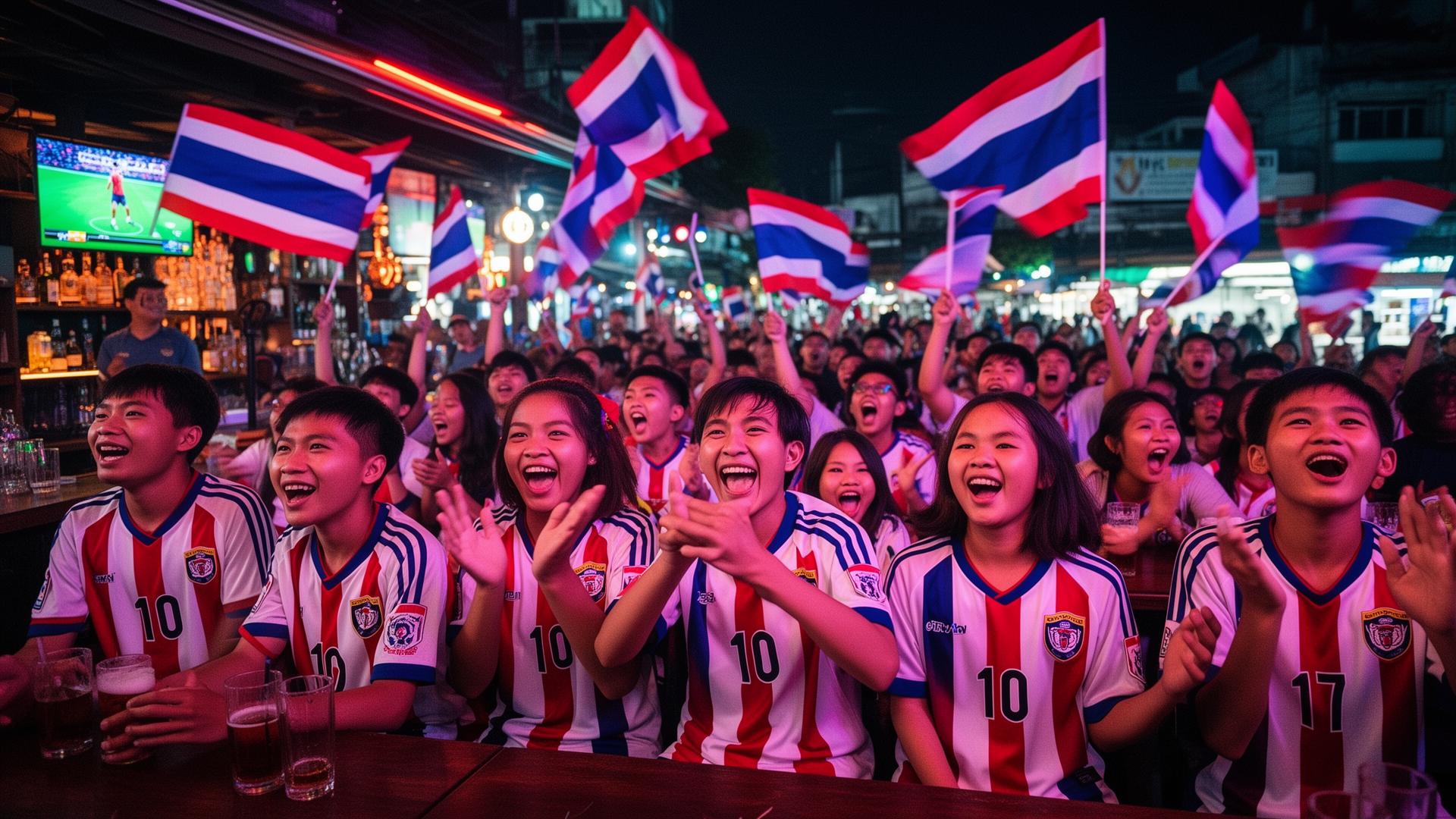 แฟนบอลไทยเชียร์ฟุตบอลโลก 2026 ในสปอร์ตบาร์กรุงเทพ